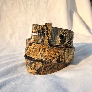 Vintage > Dun-Dee Mens Python Snake Skin Western Belt > 38